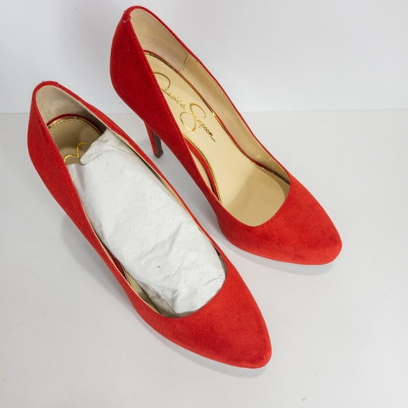 Jessica Simpson Parisah Platform Pumps Red -10 - Picture 7 of 8
